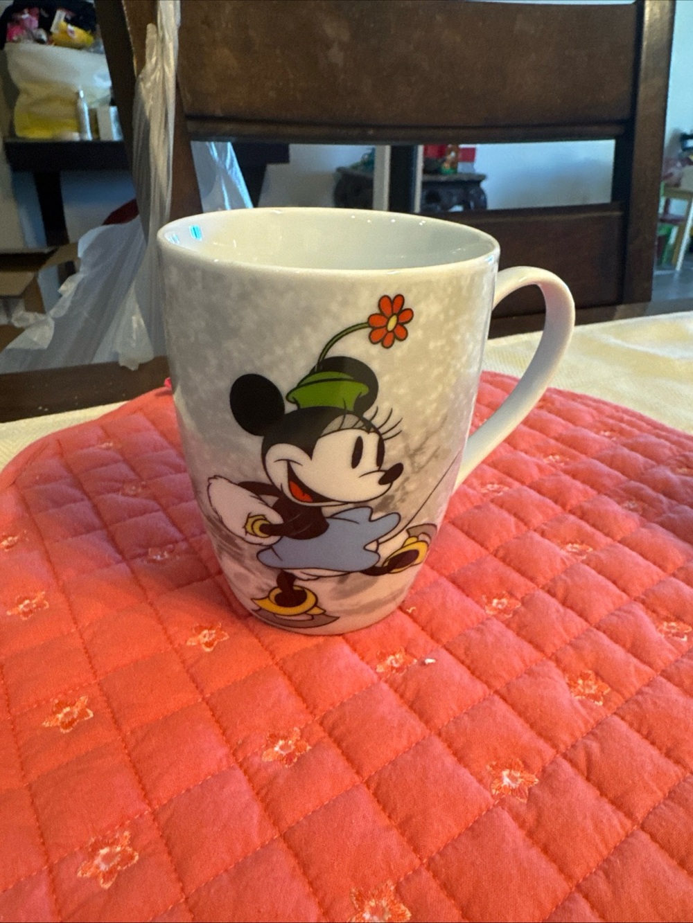 Disney Minnie Mouse Ceramic Mug - White with Multicolor Character